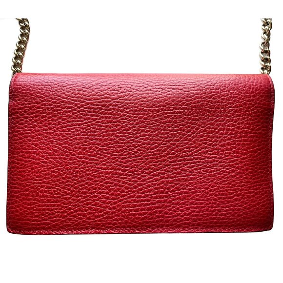 GUCCI LEATHER INTERLOCKING WALLET ON CHAIN (WOC) **Authentic** - Picture 7 of 11